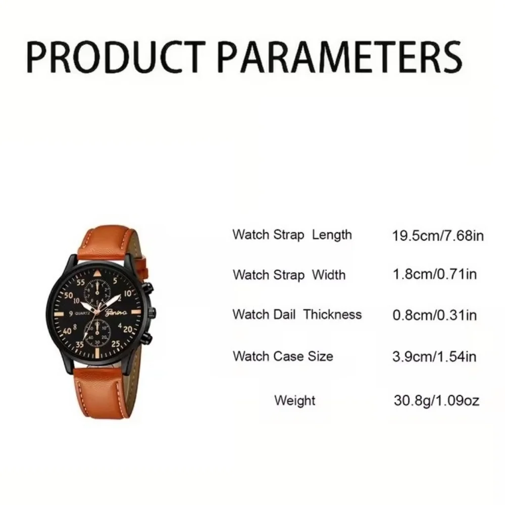 Men's‎ Watch Bracelets Set Leather Braided Layered Brown New f96